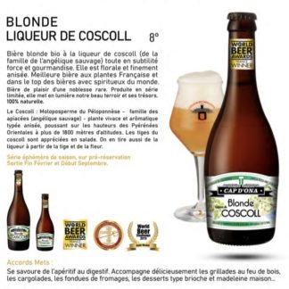 Bière Blonde Bio Liqueur de Coscoll 33cl