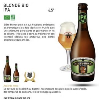 Bière Blonde IPA Bio 25cl